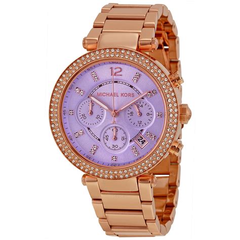 michael kors gold watch jane rose|michael kors parker chronograph watch.